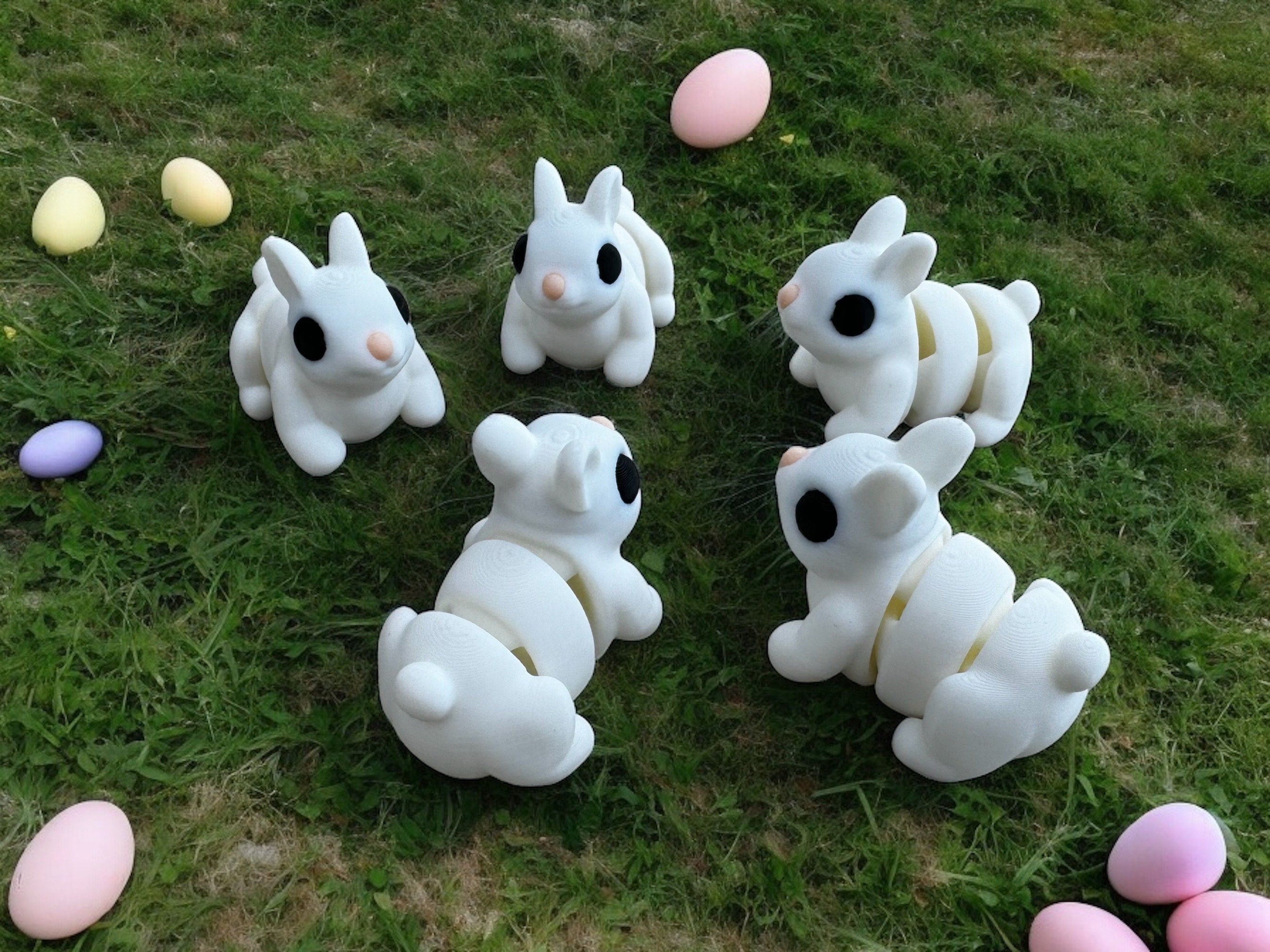 3D Printed Baby Bunny: Articulated Fidget Toy, Collectible