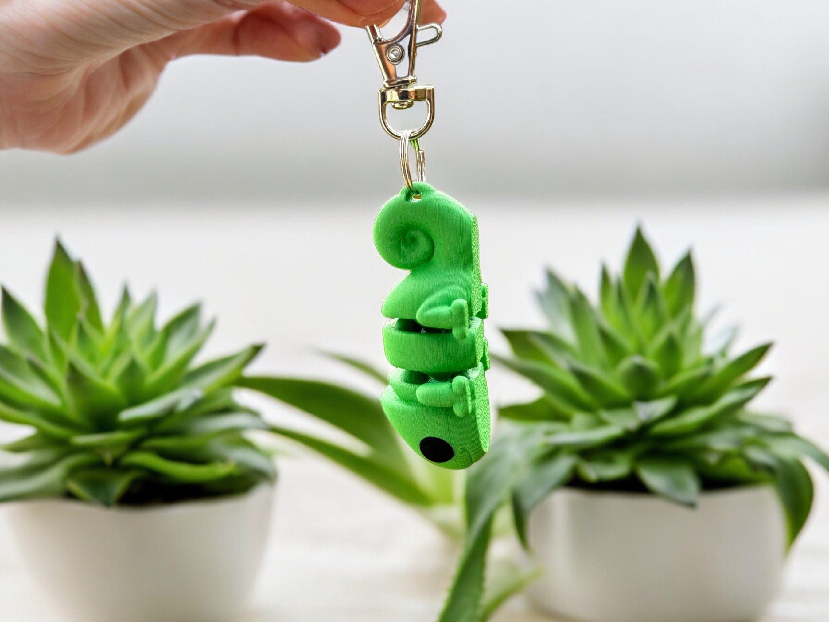 3D Printed Baby Chameleon: Articulated Fidget Toy, Collectible