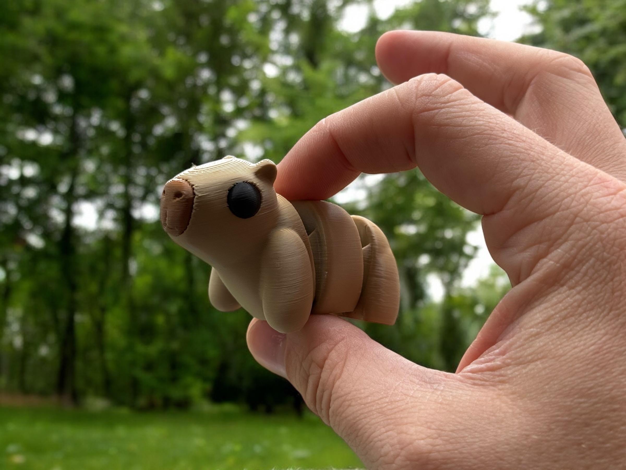 3D Printed Baby Capybara Fidget Toy: Articulated Collectible