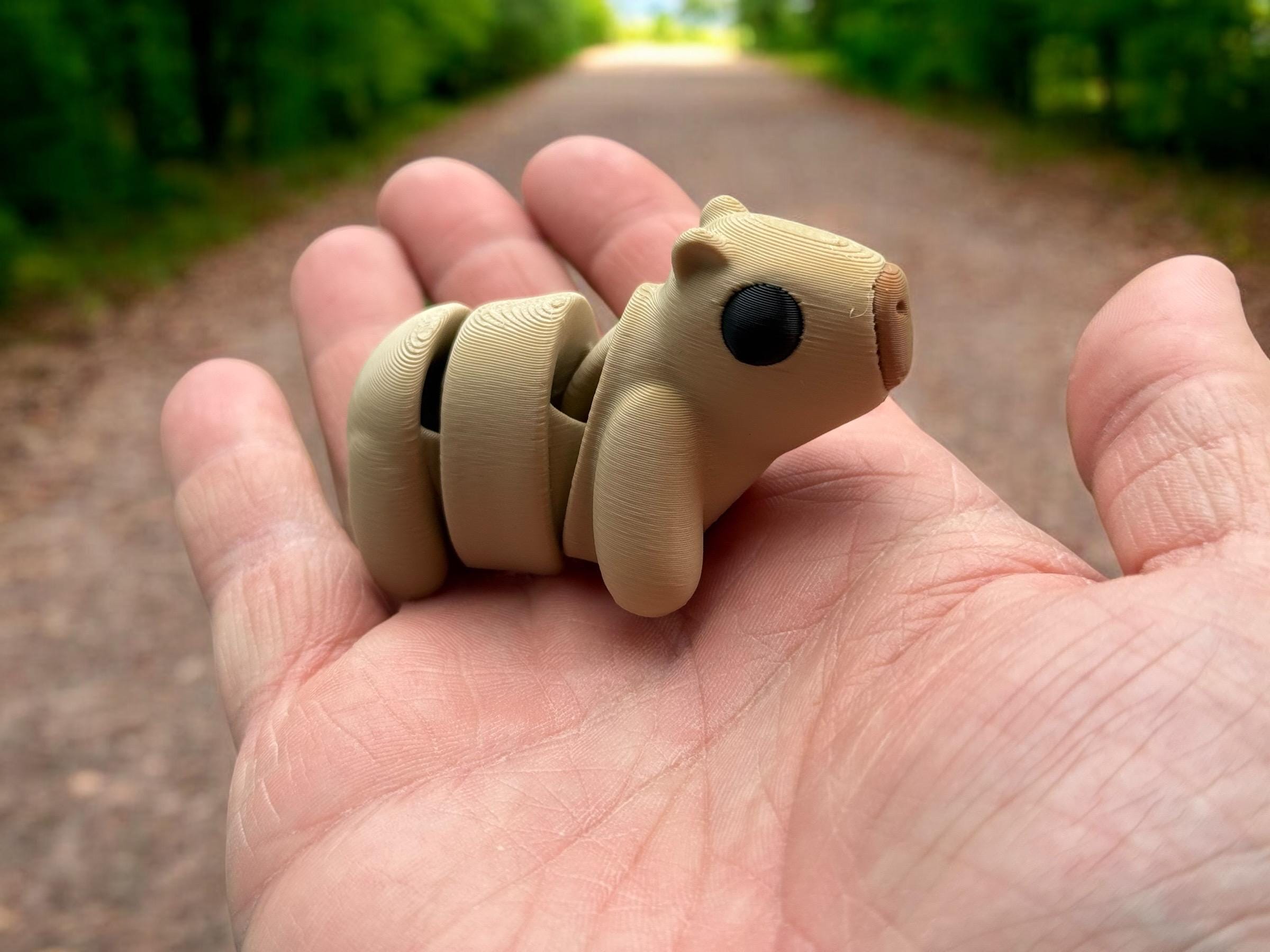 3D Printed Baby Capybara Fidget Toy: Articulated Collectible