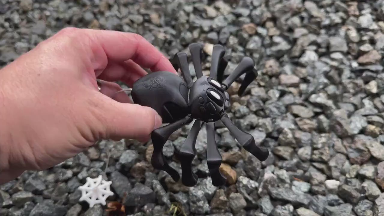 3D Printed Articulated Spider: Halloween Decor, Fidget Toy